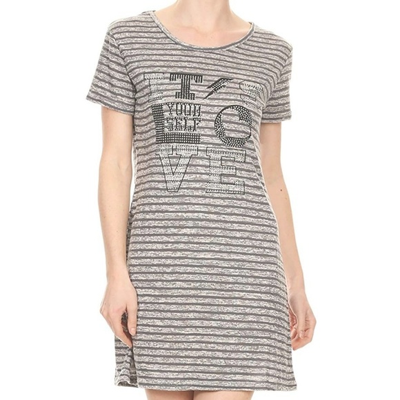 Summer T-shirt dress soft and comfy PJ - Picture 2 of 3